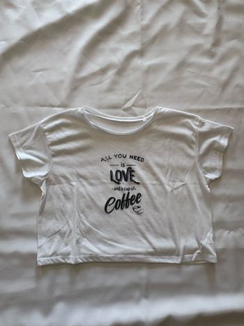 Top court blanc unie à écriture - SOL’S - S/36