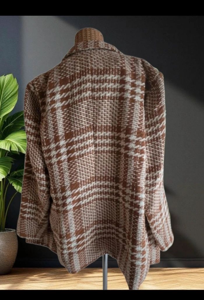 Manteau long marron/beige - Bon prix - Taille XL - Neuf avec étiquette