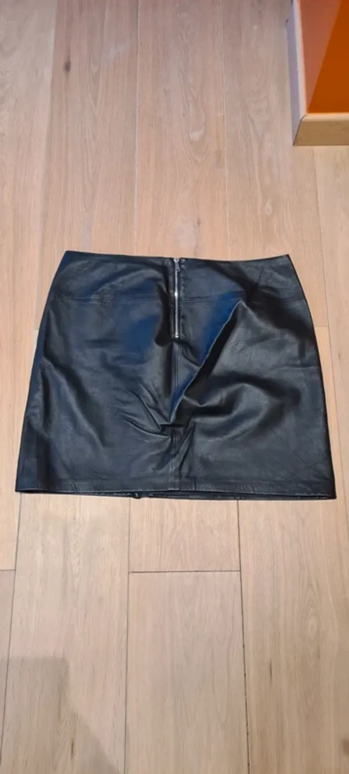 Jupe vrai cuir noir Esprit - photo numéro 2