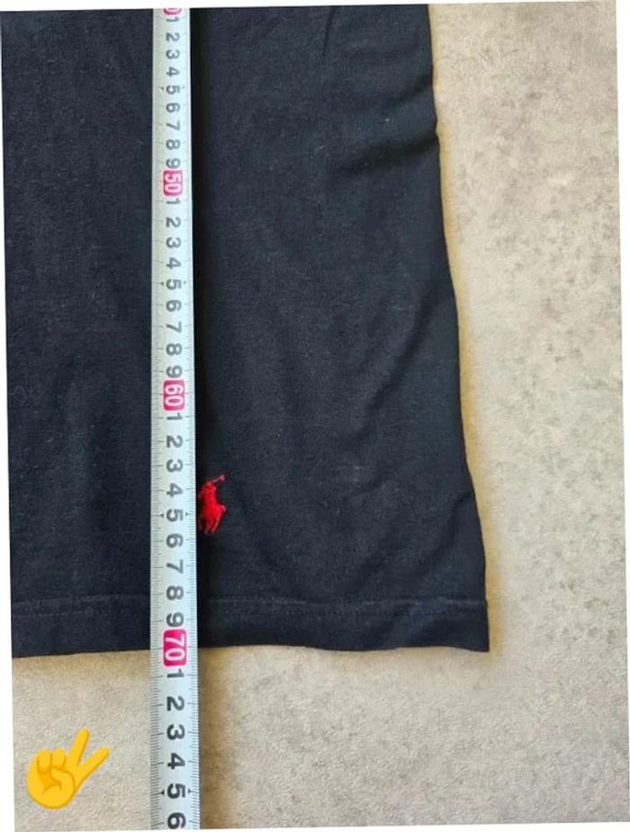 T-shirt Ralph Lauren S coupe col rond noir Homme Men tee129 - photo numéro 4