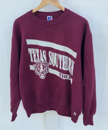Russell Athletic Texas Southern Tigers University sweater crewneck made in USA 🇺🇸 Mens L