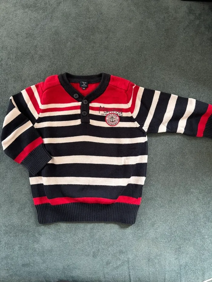 Très beau pull terre de marins 2 ans