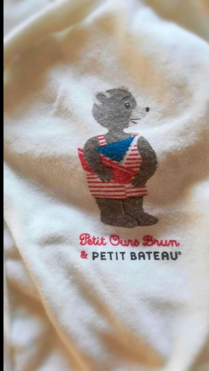 Lot de  2  Bodies petit ours brun - photo numéro 2