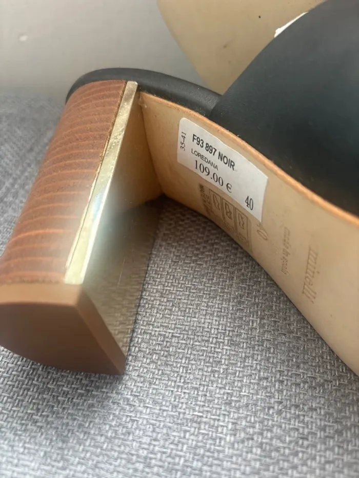 Mules cuir neuves Minelli - photo numéro 4