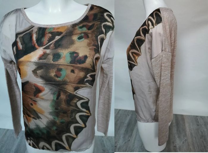 Pull mailles fine bi-matière Bershka taille S - photo numéro 2