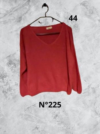 N°225 Pull rosée/rouge T44. By coco.