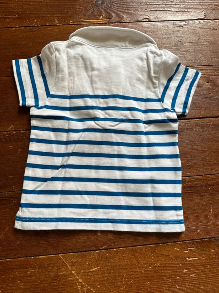 Marinière Jacadi manches courtes rayée bleue 12 mois - photo numéro 3