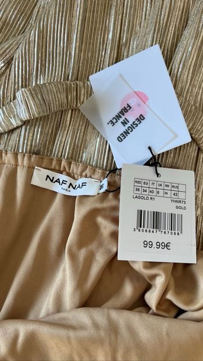 Robe dorée dos nu Naf naf - photo numéro 10