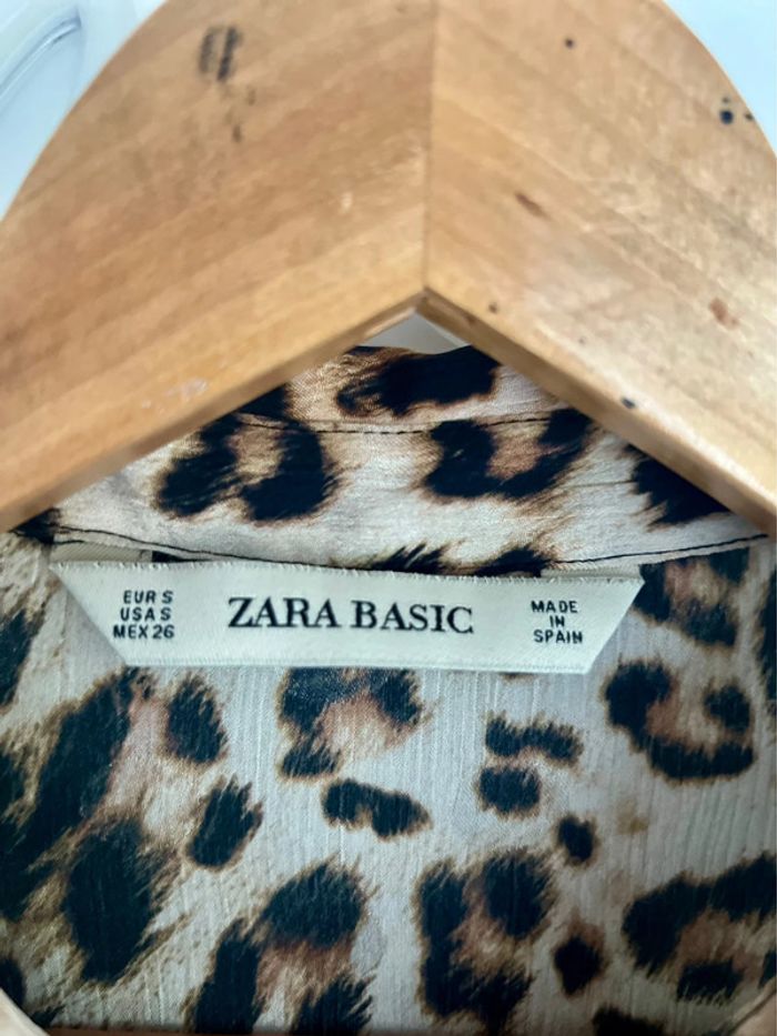 Chemise Leopard Manches Longues Zara taille S - photo numéro 3