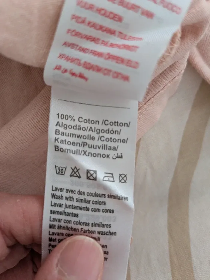 T-shirt Vertbaudet Rose "Cute Rabbit" avec Pompon - 3 Ans - (Taché) - photo numéro 5