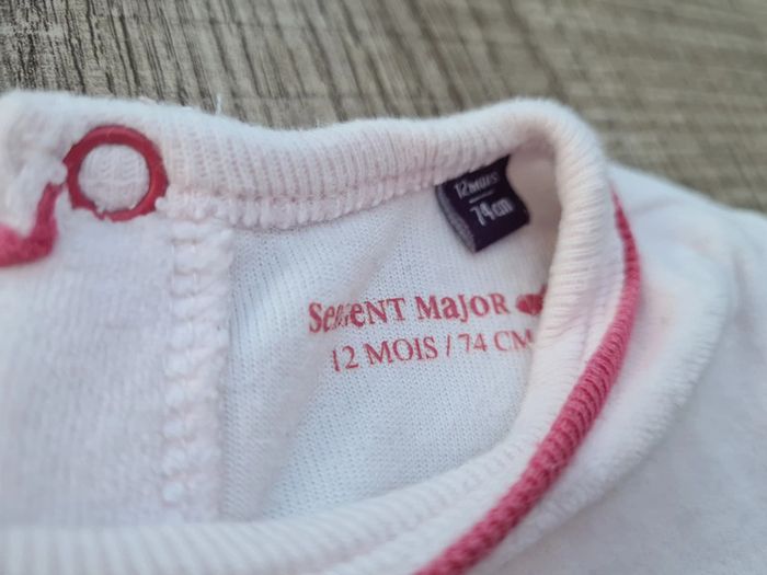 Pyjama velours Sergent Major 12 mois en très bon état - photo numéro 4