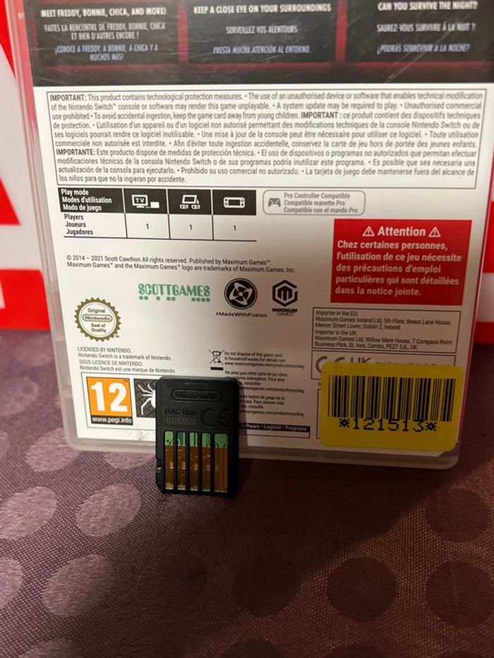Jeu Nintendo Switch five nights at freddy s - photo numéro 3