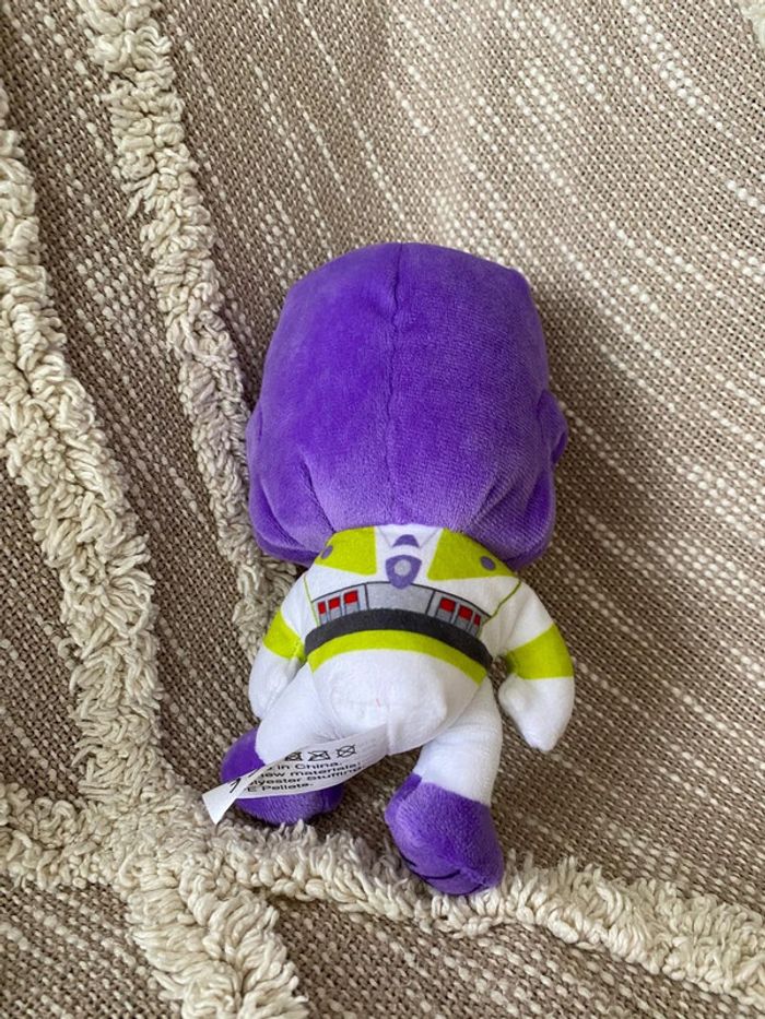 Peluche doudou 18cm Disney Toy story buzz l’eclair astronaute violet blanc vert très bon état - photo numéro 3