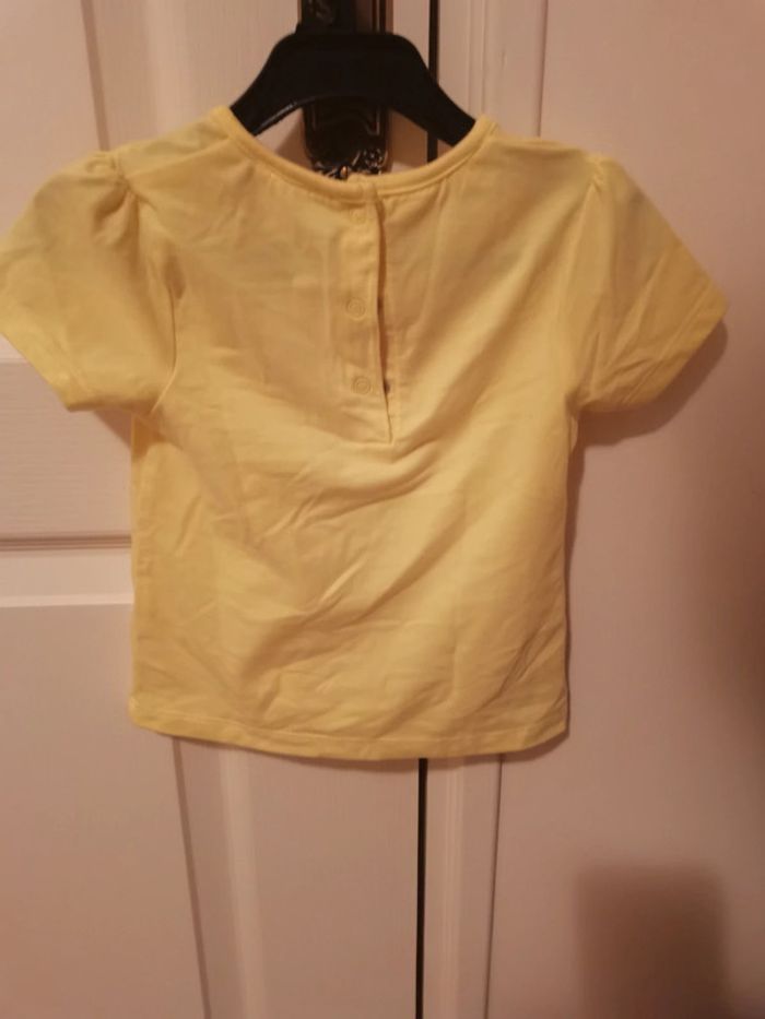 T-shirt manches courtes jaune minnie - photo numéro 3