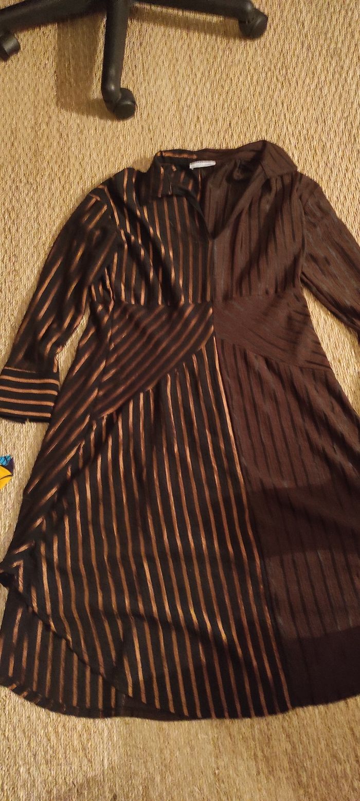 Robe marron zara - photo numéro 3