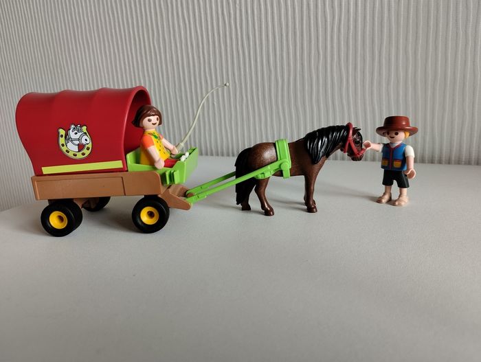 Carriole tirée par un cheval et enfants - Playmobil 5228 - photo numéro 2