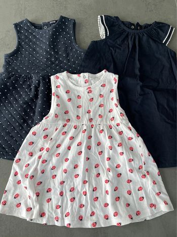 Lot de 3 robes filles 18 mois