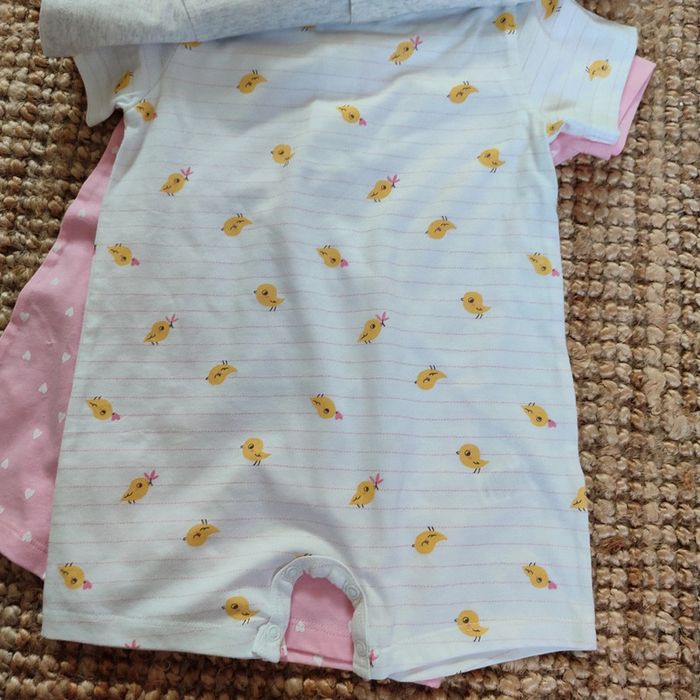 Lot 3 grenouillères été fille 12 mois - photo numéro 2