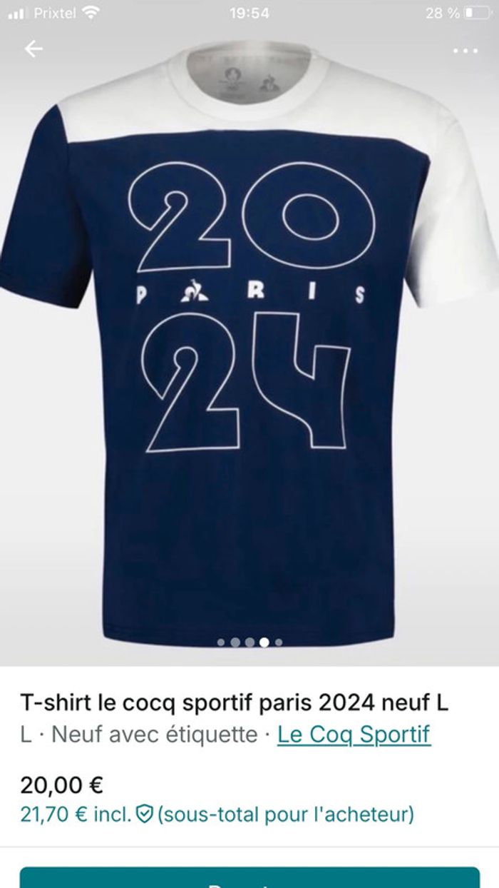 Lot de 4 t-shirt france olympique 2024 Lecoq sportif - photo numéro 11