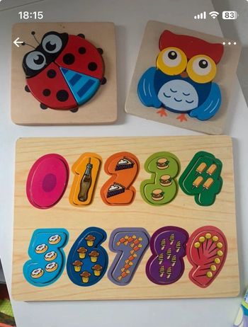 Lot 3 puzzles en bois