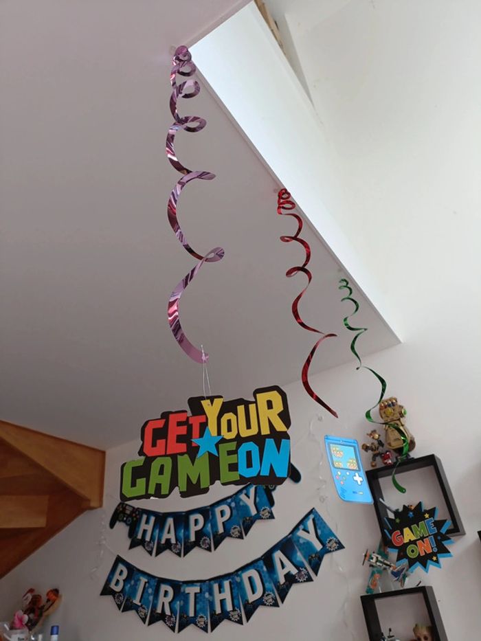 Lot anniversaire gamer gaming bleue - photo numéro 2