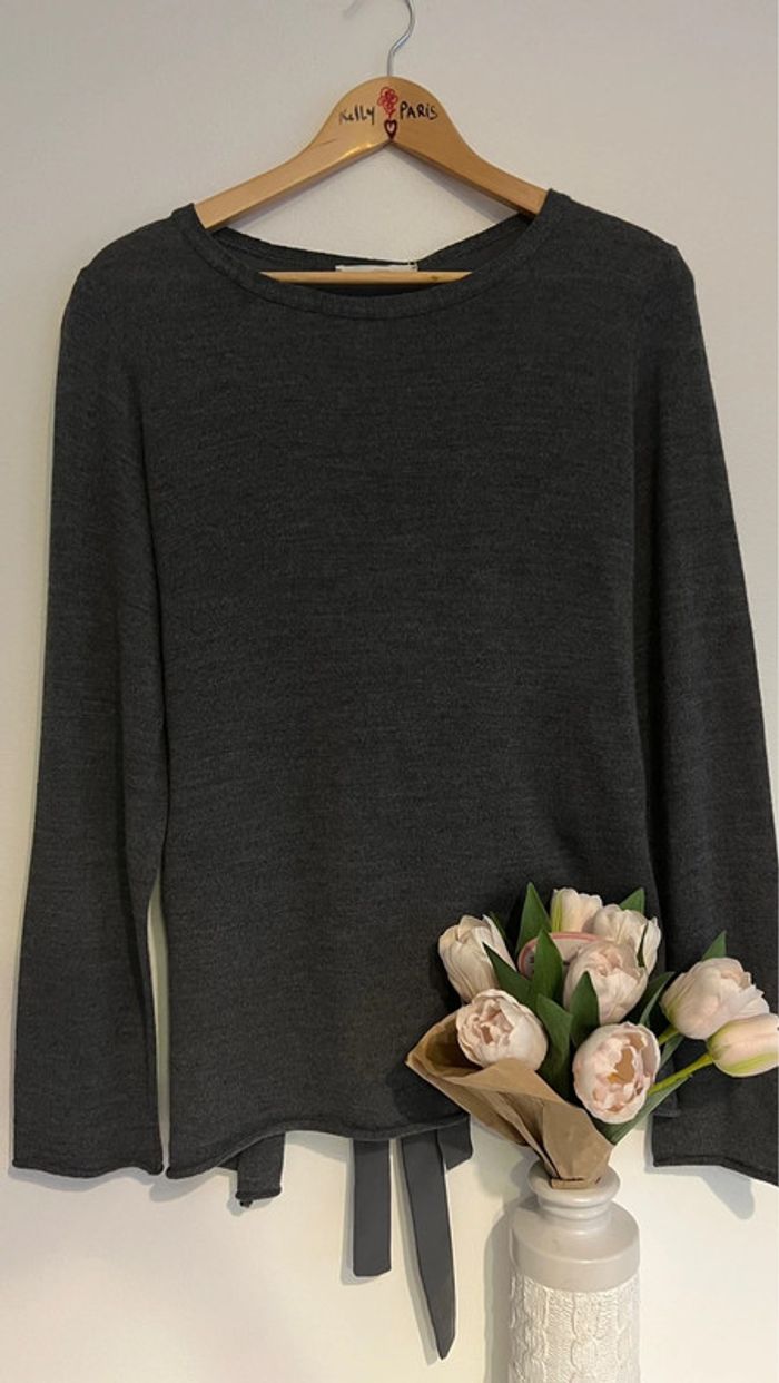 Pull gris bi-matière 🤍🤍 - photo numéro 5