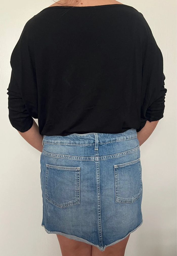 Ensemble Jupe en Jean + T-shirt noir Pimkie – Taille 40 - photo numéro 2