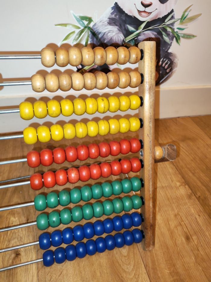 Boulier chinois. Règle à calcul en bois - photo numéro 3