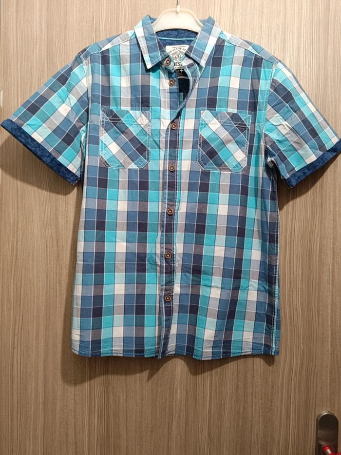 Chemise a carreaux manches courtes
