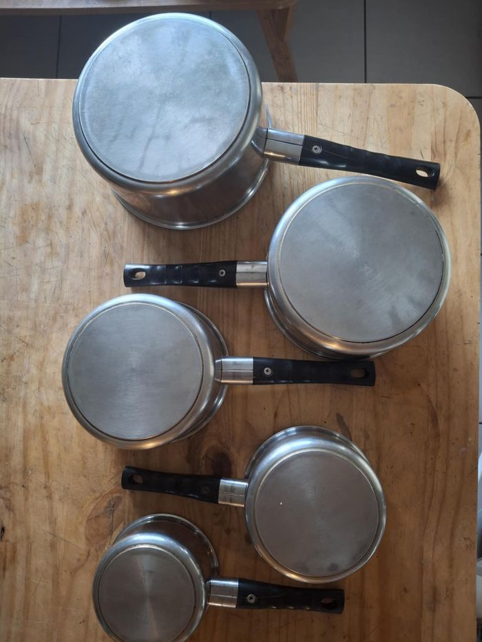 Batterie casseroles en inox 18/10 triplinox Letang et remy manches fixes - photo numéro 5