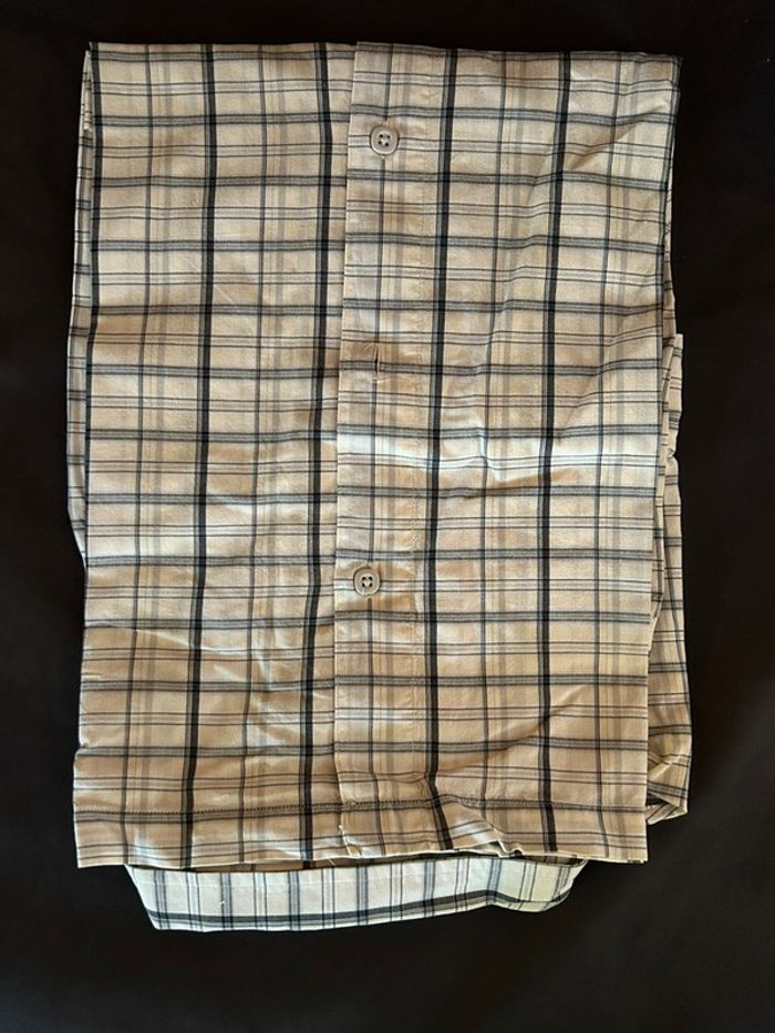 649 - chemise beige à carreaux - photo numéro 6