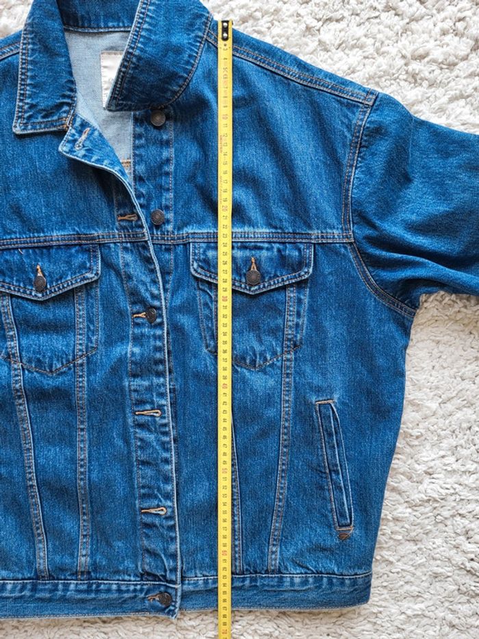 Veste en jean oversize motif drapeau américain au dos Pull&Bear Taille S ou 36 - photo numéro 14