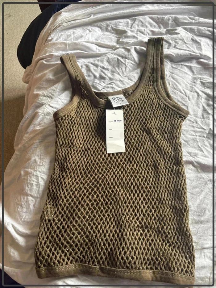 T shirt en maille transparent taille 38 neuf avec étiquette - photo numéro 2