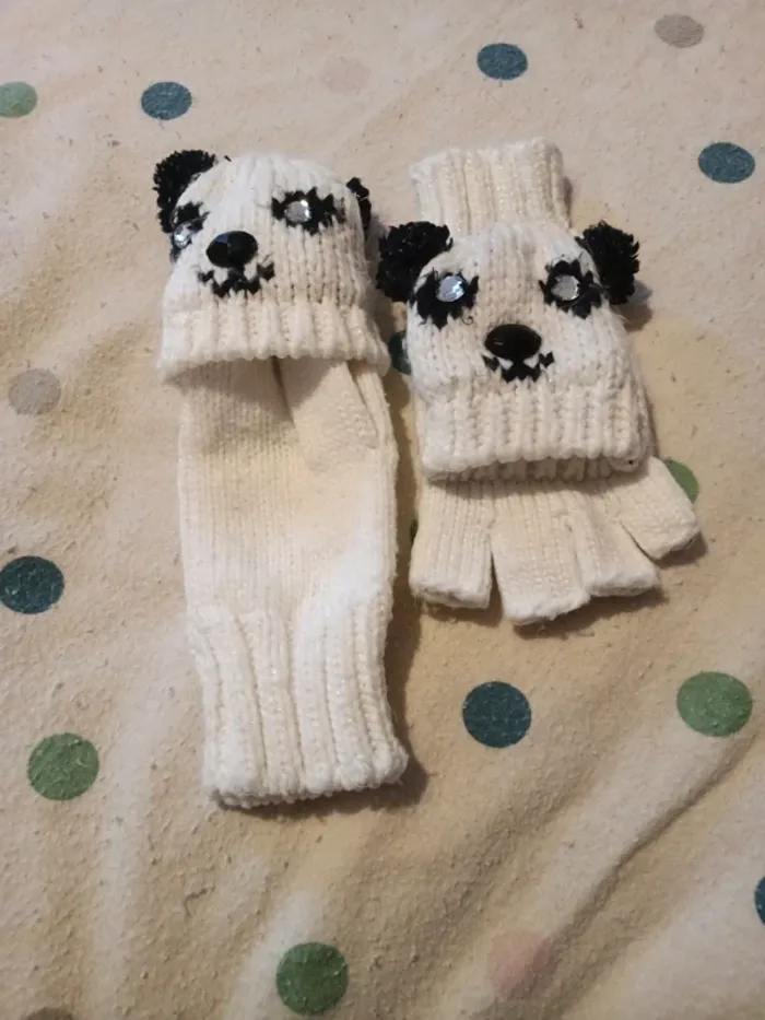 Gants mitaines laine 5 ans - photo numéro 3
