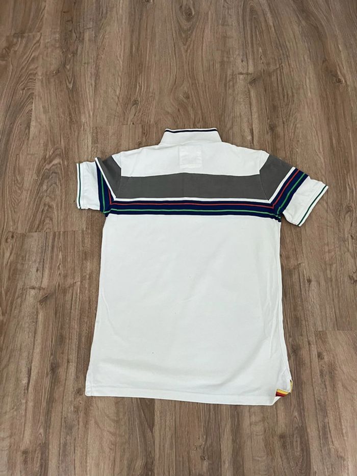 Polo blanc homme Guru vintage taille S état satisfaisant - photo numéro 2