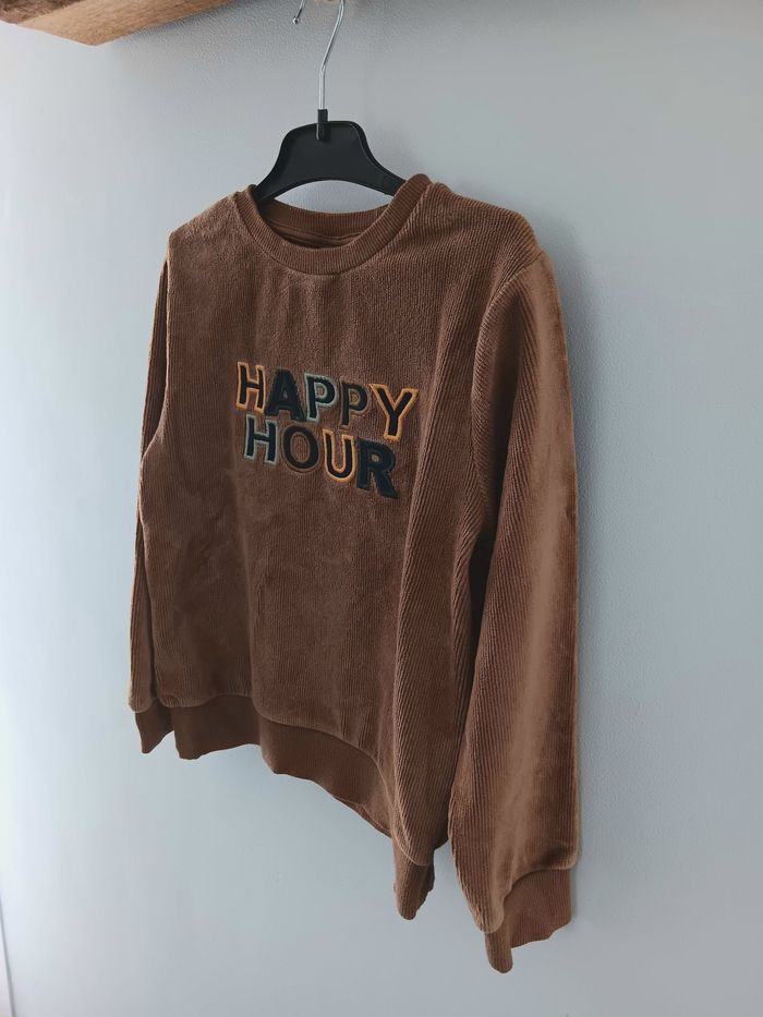 Sweat velours côtelé