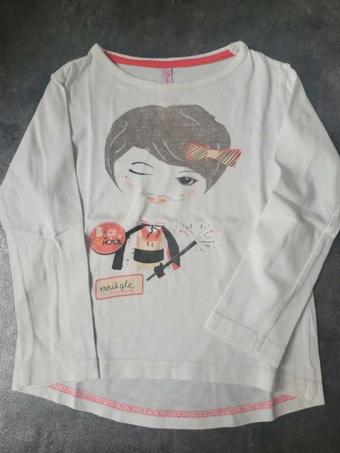 Lot 11 t-shirts manches longues fille 5 ans très bon état - photo numéro 13