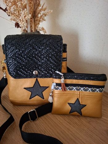 Ensemble sacoche et porte monnaie Eva