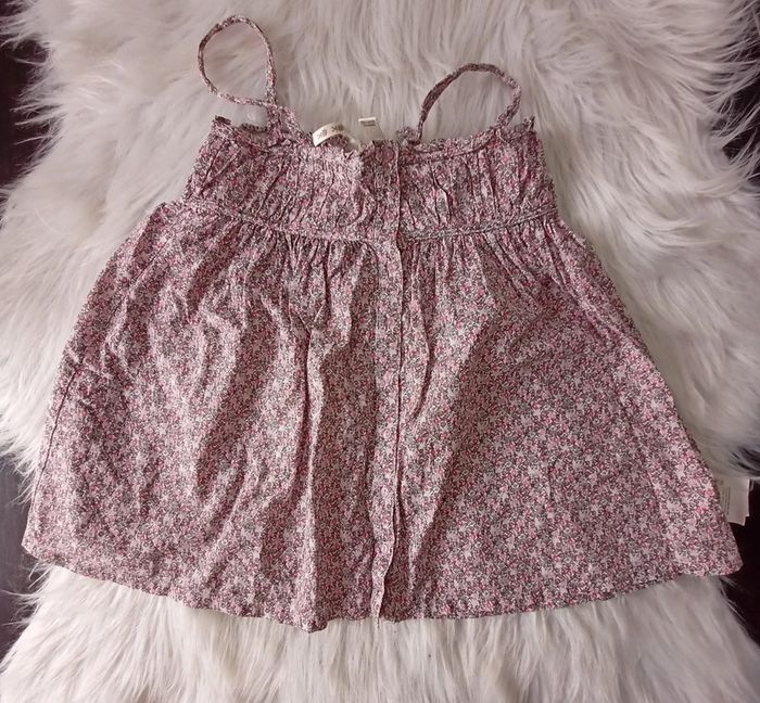Petite blouse fleurie débardeur évasée 10 ans -138cm N*0600