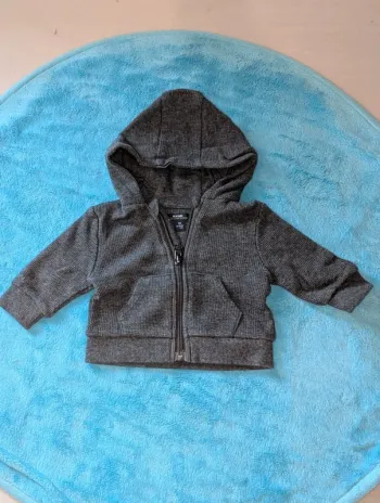 Gilet gris 1 mois garçon Kiabi