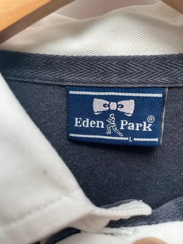 Polo Eden Park Mens Size Large long sleeves navy blue - photo numéro 6