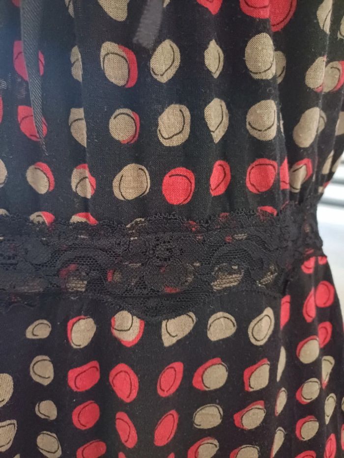 Robe col rond / dentelle / noeud - photo numéro 4