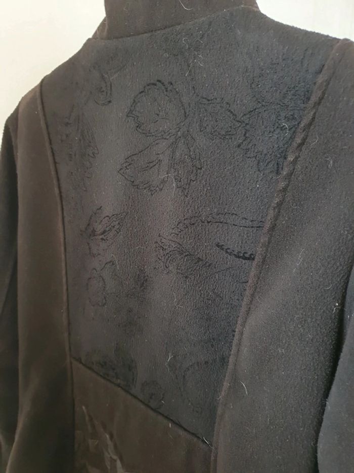 Manteau long damassé - Taille M - photo numéro 4