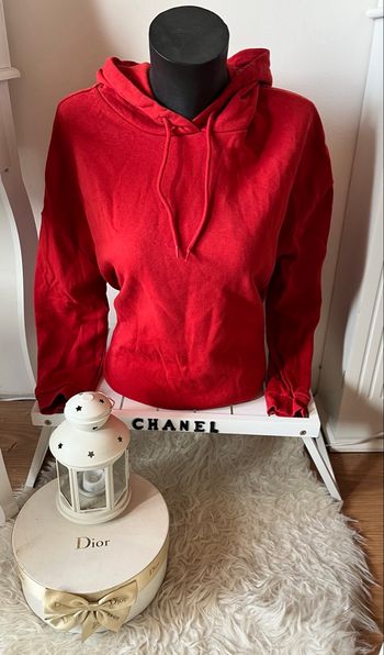 Sweat à capuche rouge Kiabi Eco Conception T.M TBE ❤️