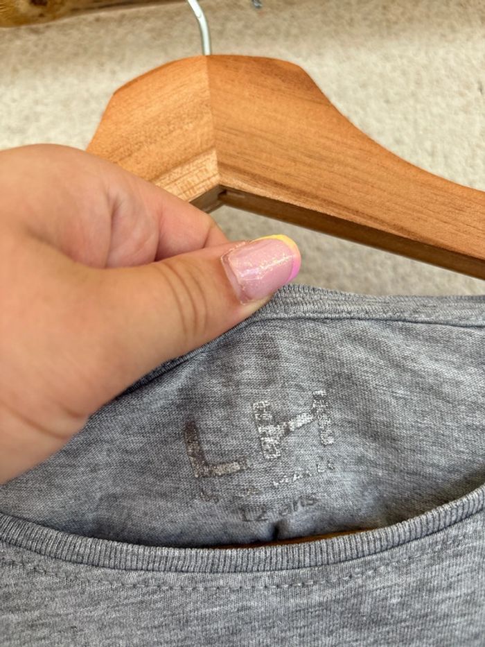 t shirt uni gris - photo numéro 2