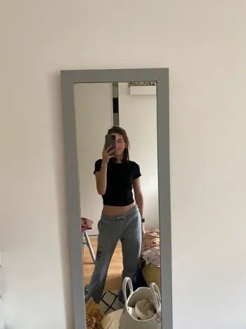 Crop top noir - Bershka