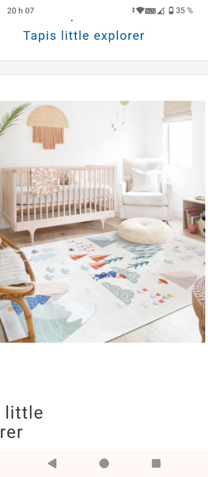 Tapis chambre enfant neuf