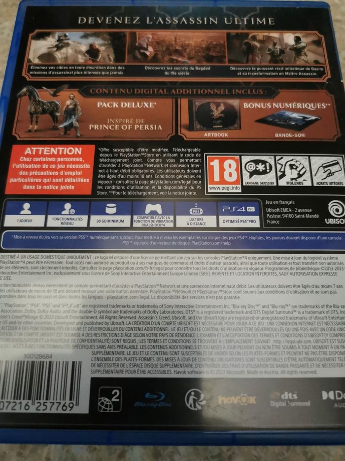 Assassin creed mirage ps4 - photo numéro 2