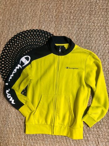 Veste zip jaune vert citron
