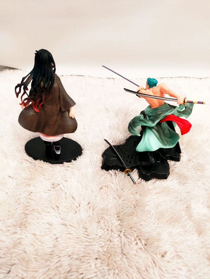 Lot de 2 Figurines sur Socle (Demon Slayer & One Piece) 🎌 - photo numéro 3